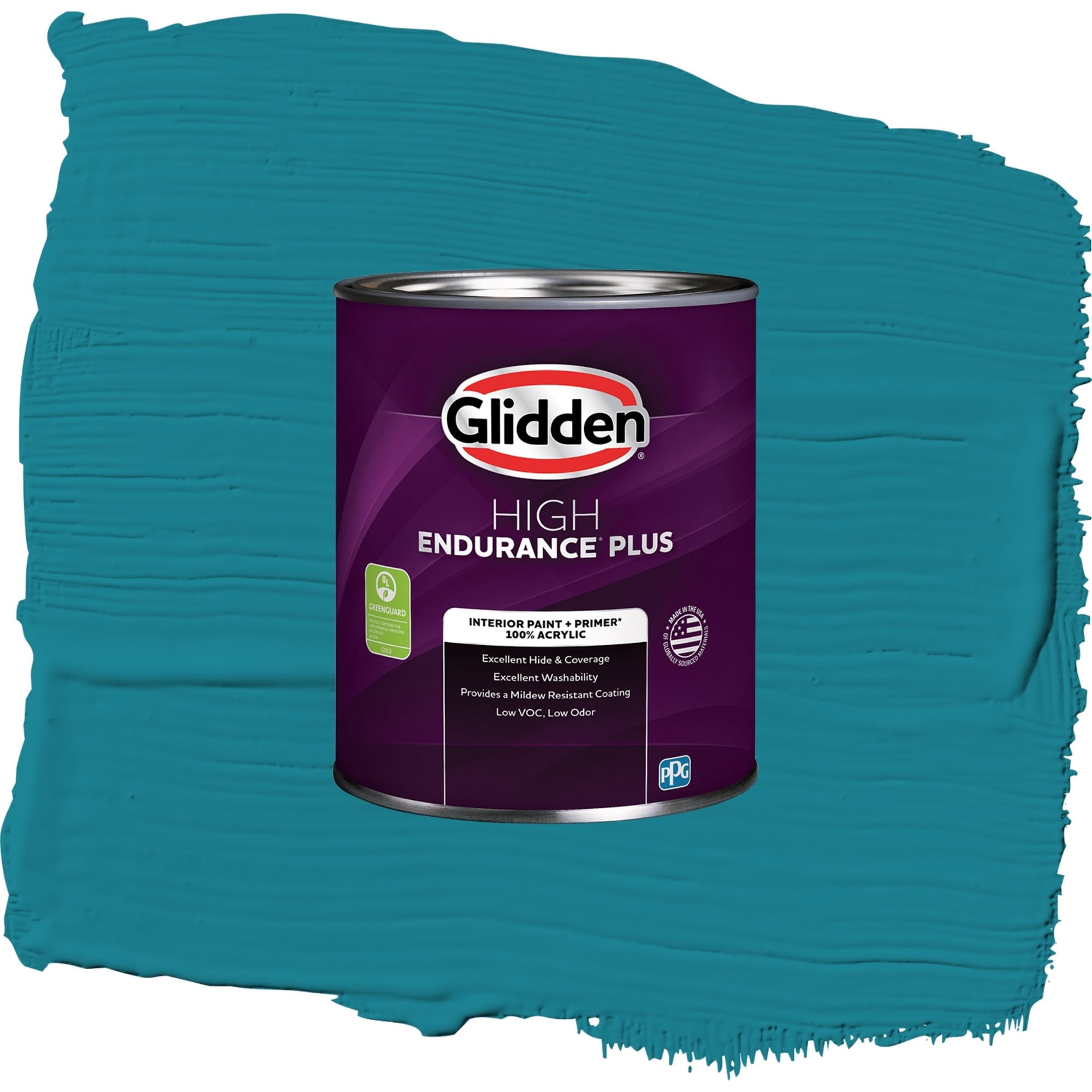 Glidden High Endurance Plus Bermuda Flat Interior Paint and Primer, 1 Quart