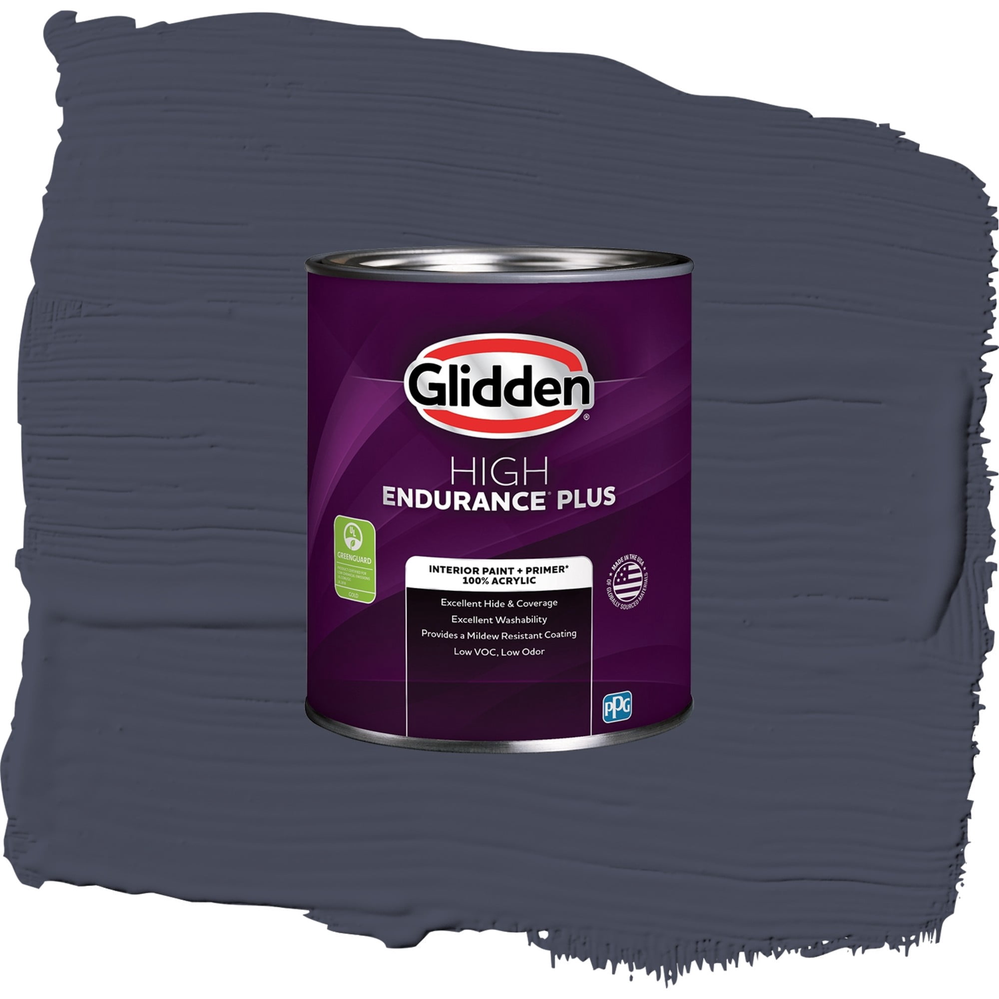 Glidden HEP Black Flame / Purple, Eggshell Interior Paint with Primer, 1 Quart