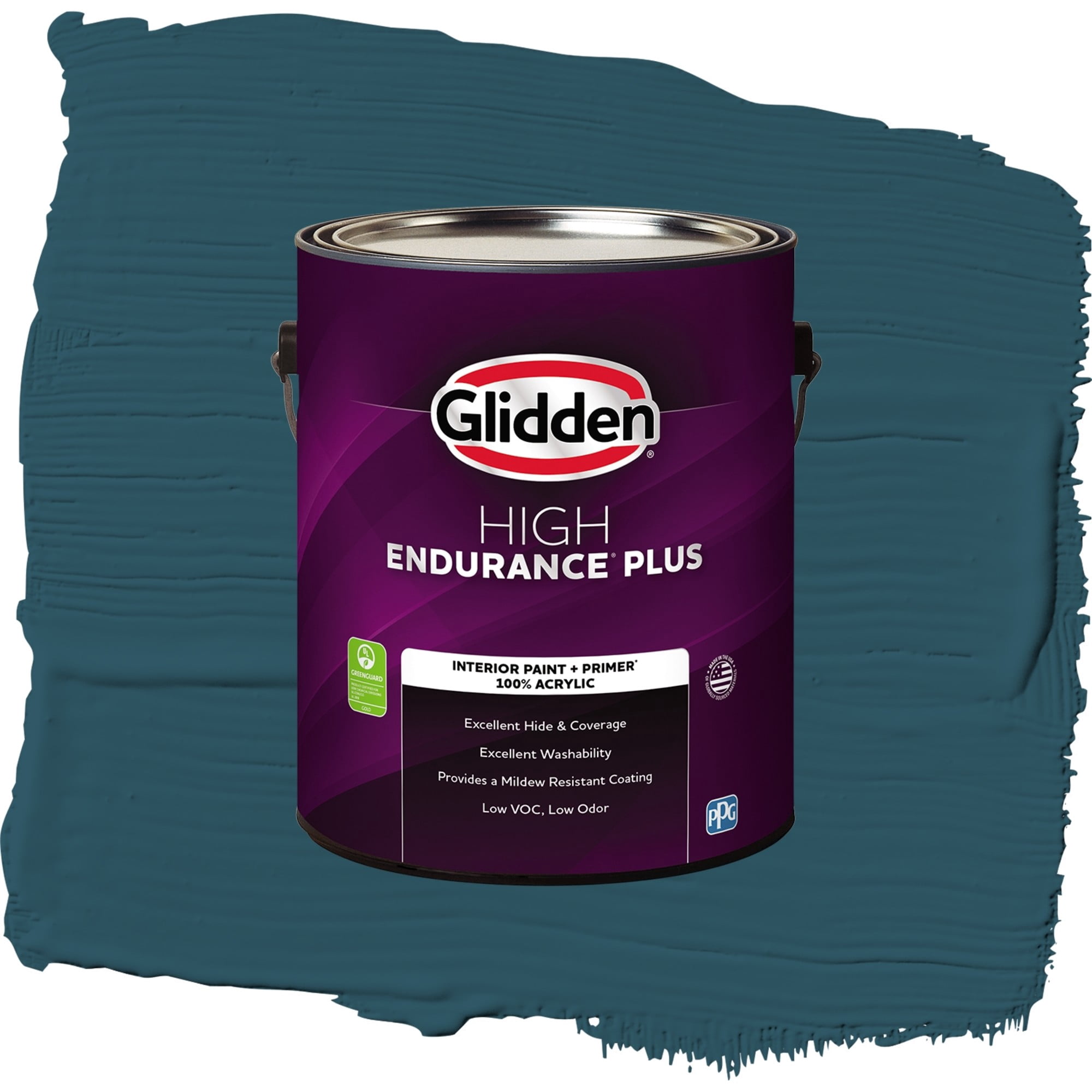 Glidden HEP Blue Bayberry / Green, Eggshell Interior Paint with Primer, 1 Gallon