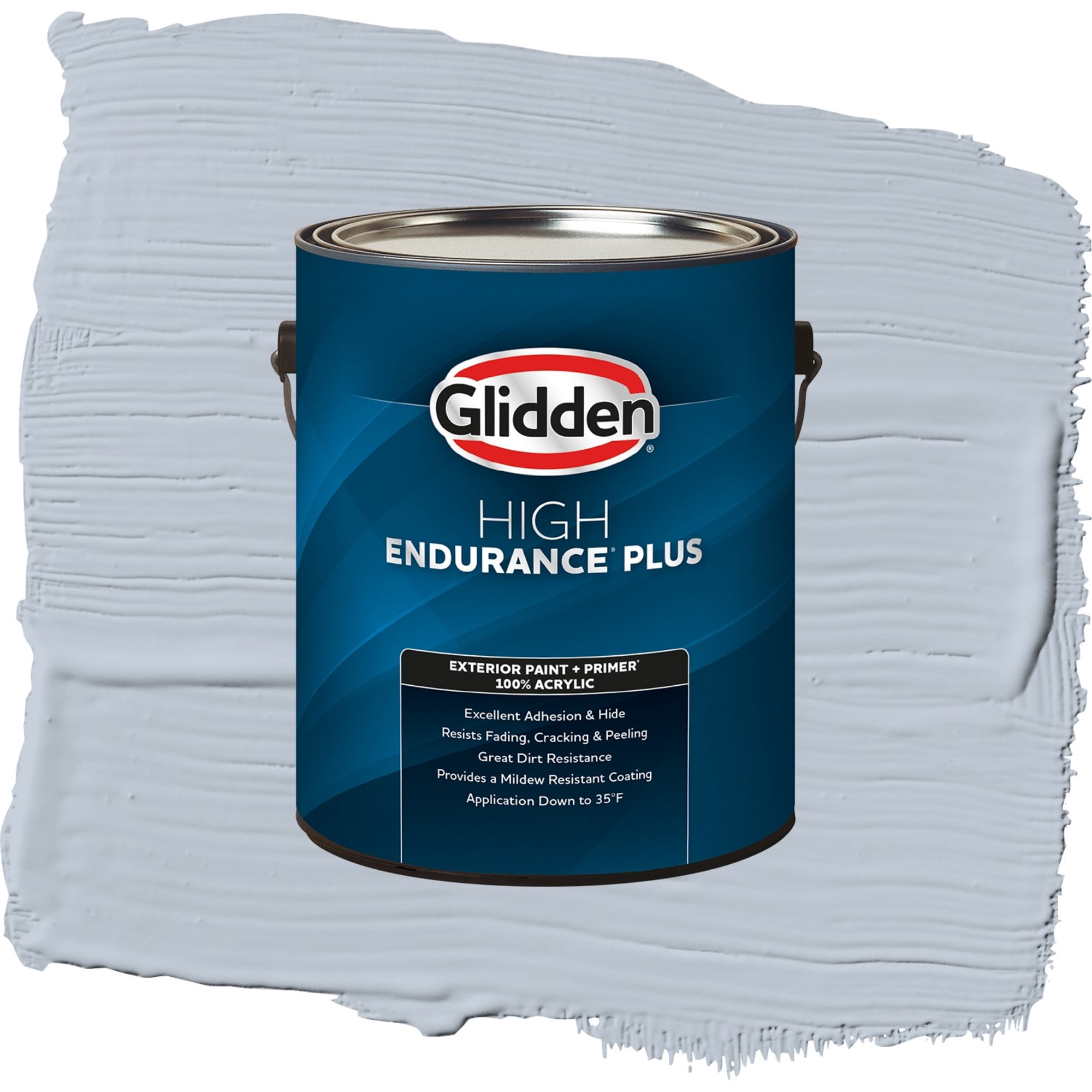 Glidden High Endurance Plus Blue Dolphin Flat Exterior Paint and Primer, 1 Gallon