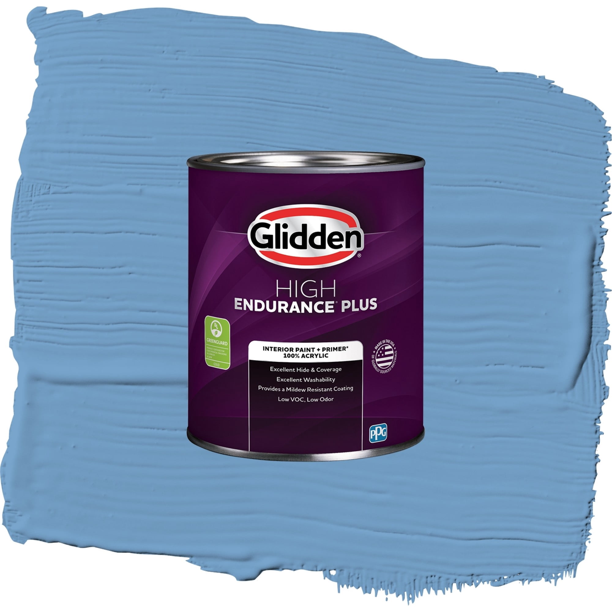 Glidden High Endurance Plus Blue Promise Eggshell Interior Paint and Primer, 1 Quart