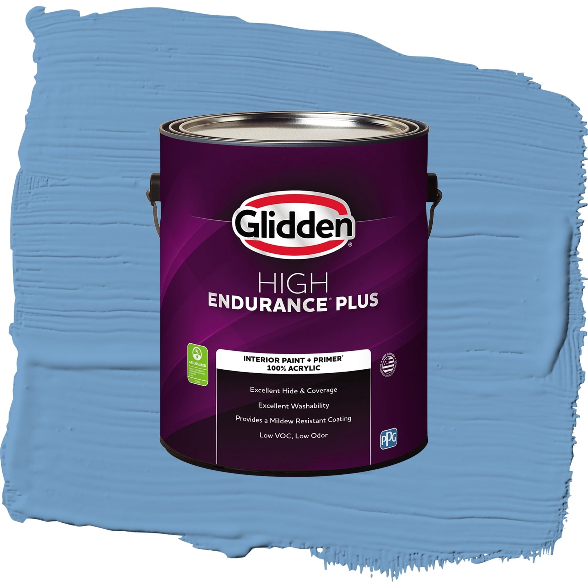 Glidden High Endurance Plus Blue Promise Semi Gloss Interior Paint and Primer, 1 Gallon