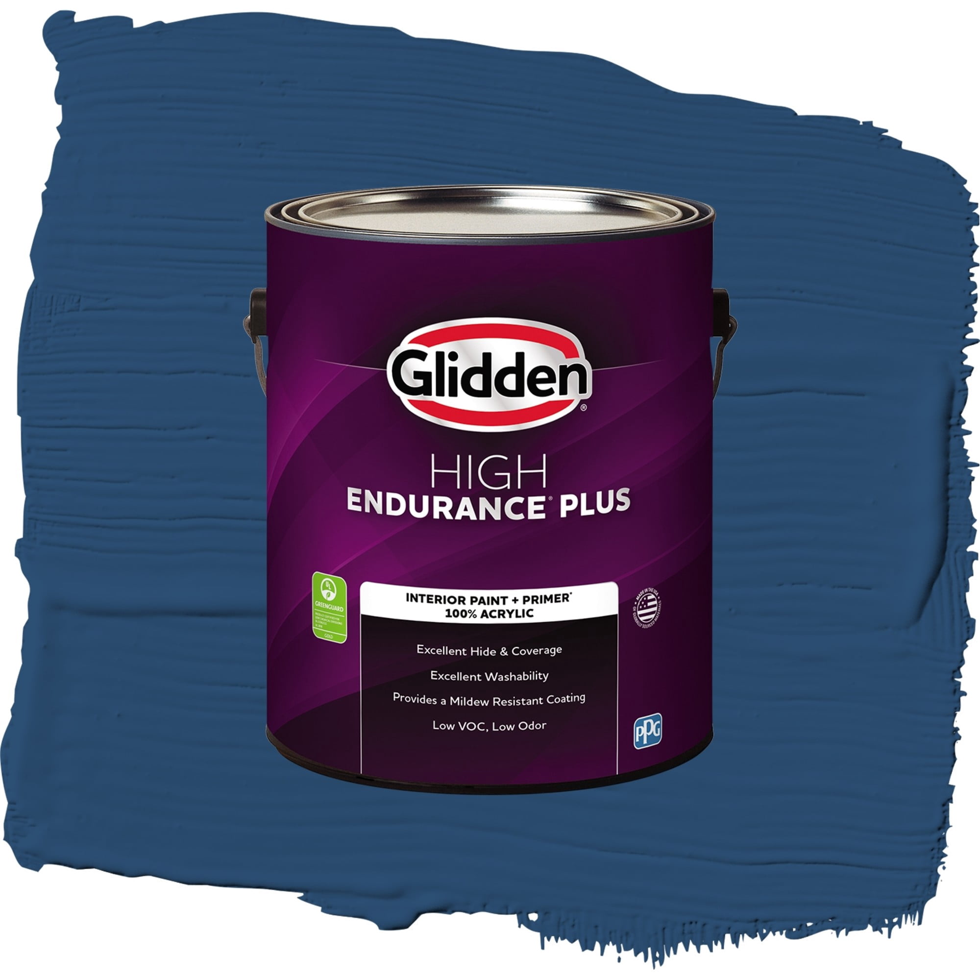Glidden High Endurance Plus Blue Tang Flat Interior Paint and Primer, 1 Gallon