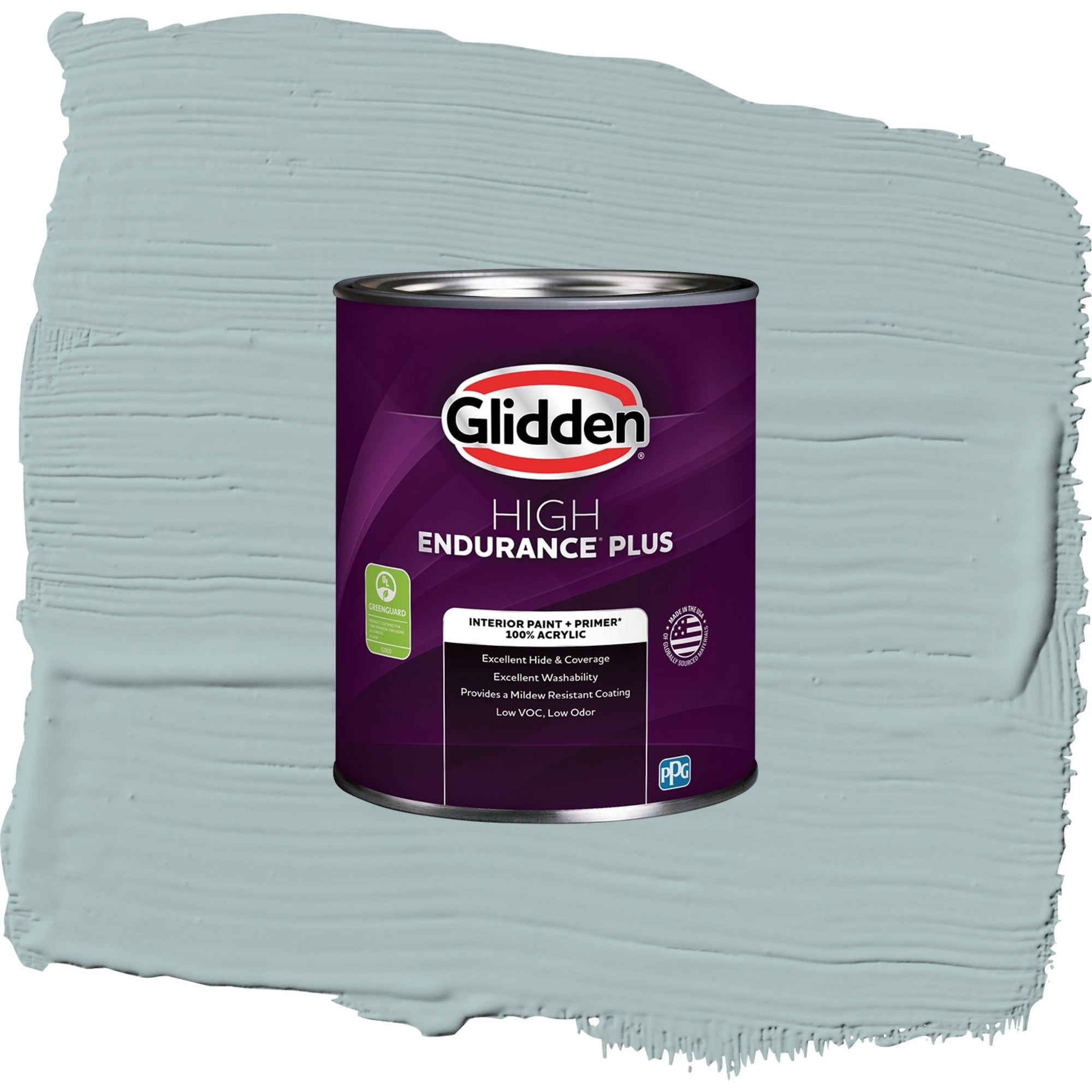 Glidden High Endurance Plus Blue Willow Flat Interior Paint and Primer, 1 Quart