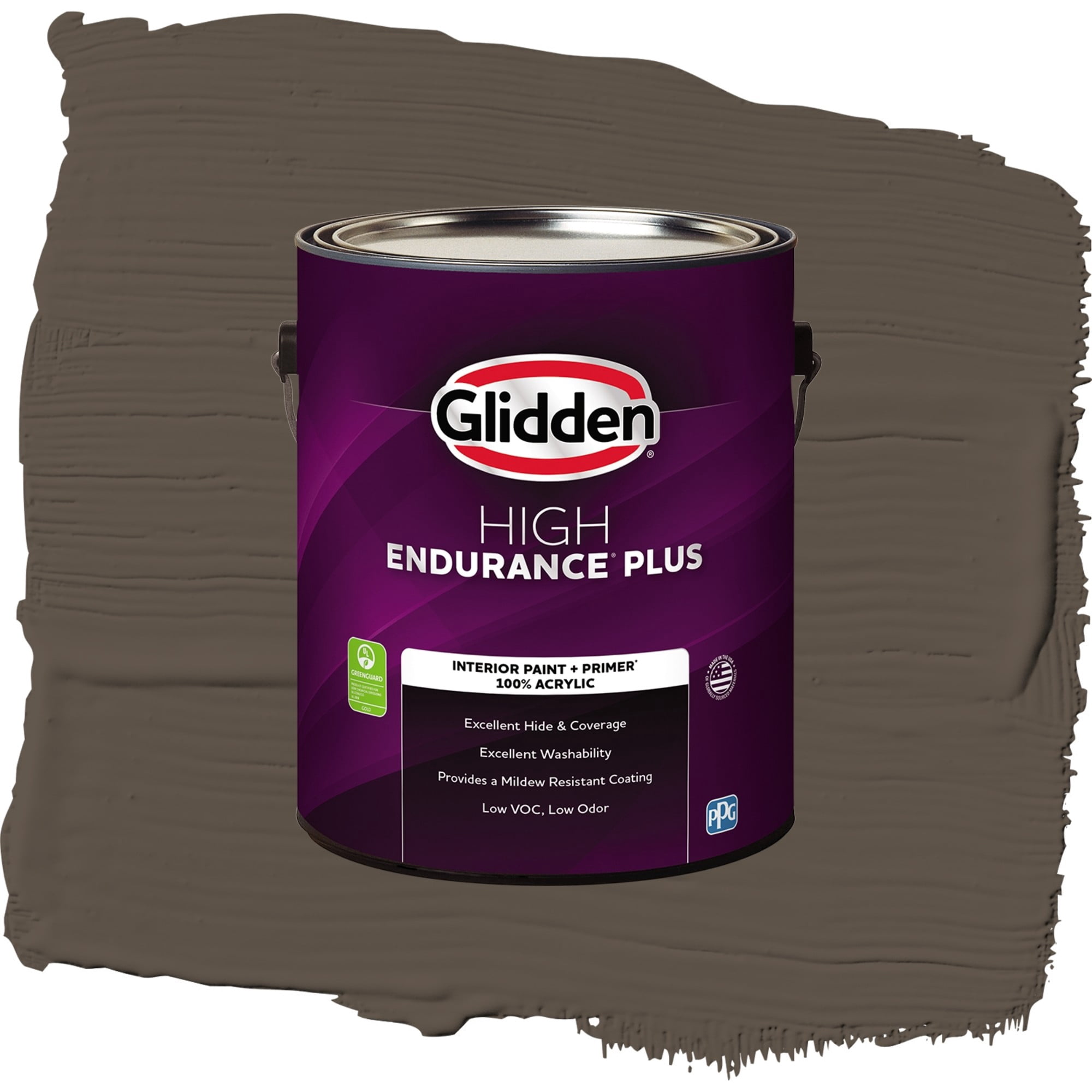 Glidden HEP Cabin Fever / Brown, Eggshell Interior Paint with Primer, 1 Gallon