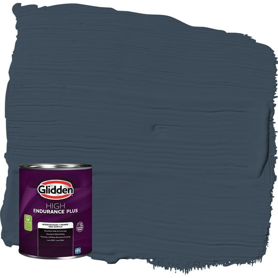 Glidden HEP Cavalry / Navy Blue Eggshell Interior Paint with Primer, 1 Quart