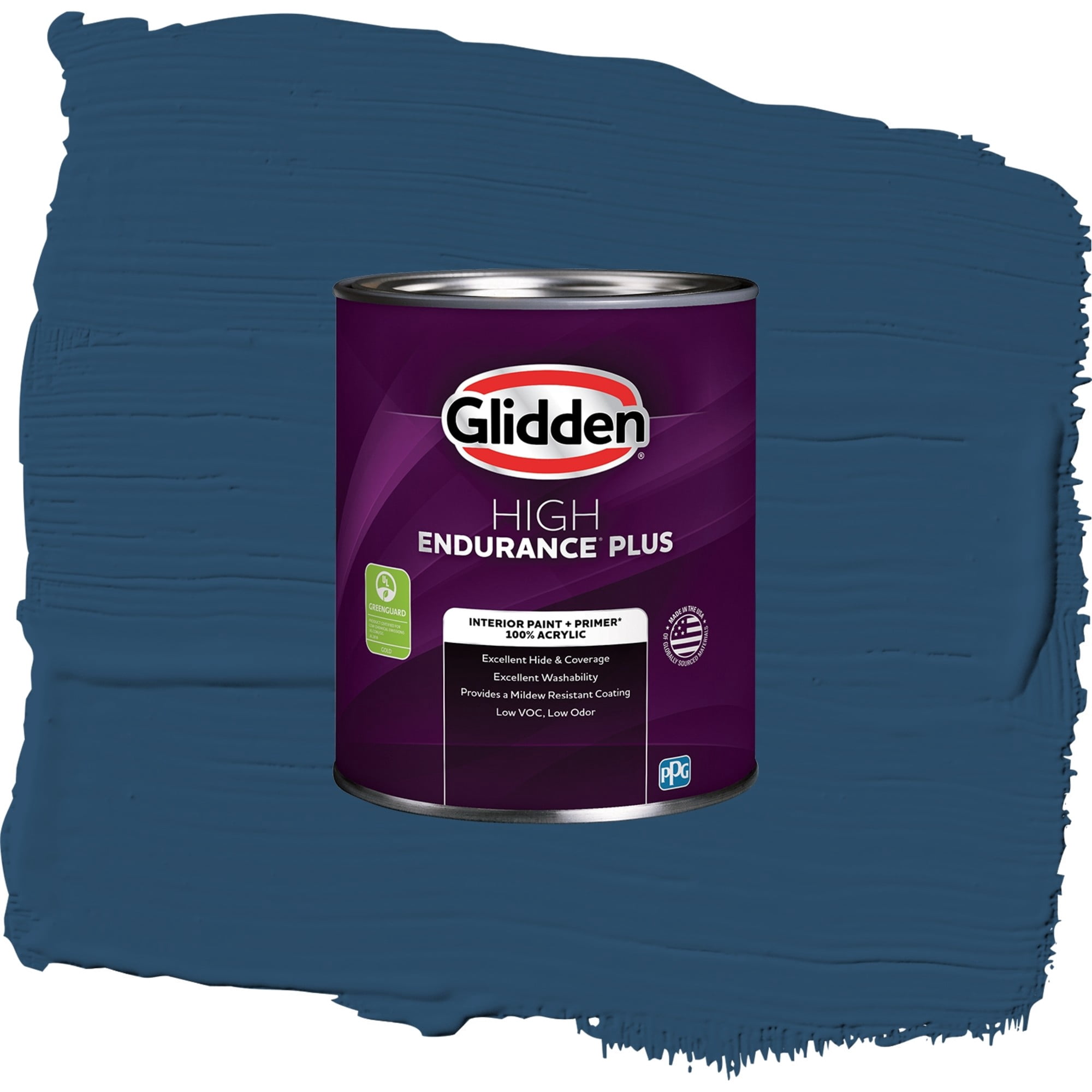 Glidden High Endurance Plus Celestial Blue Flat Interior Paint and Primer, 1 Quart