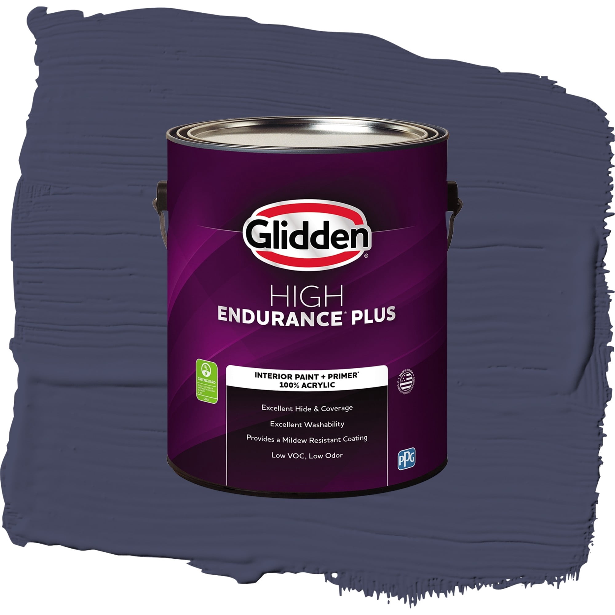 Glidden High Endurance Plus Chinaberry Flat Interior Paint and Primer, 1 Gallon