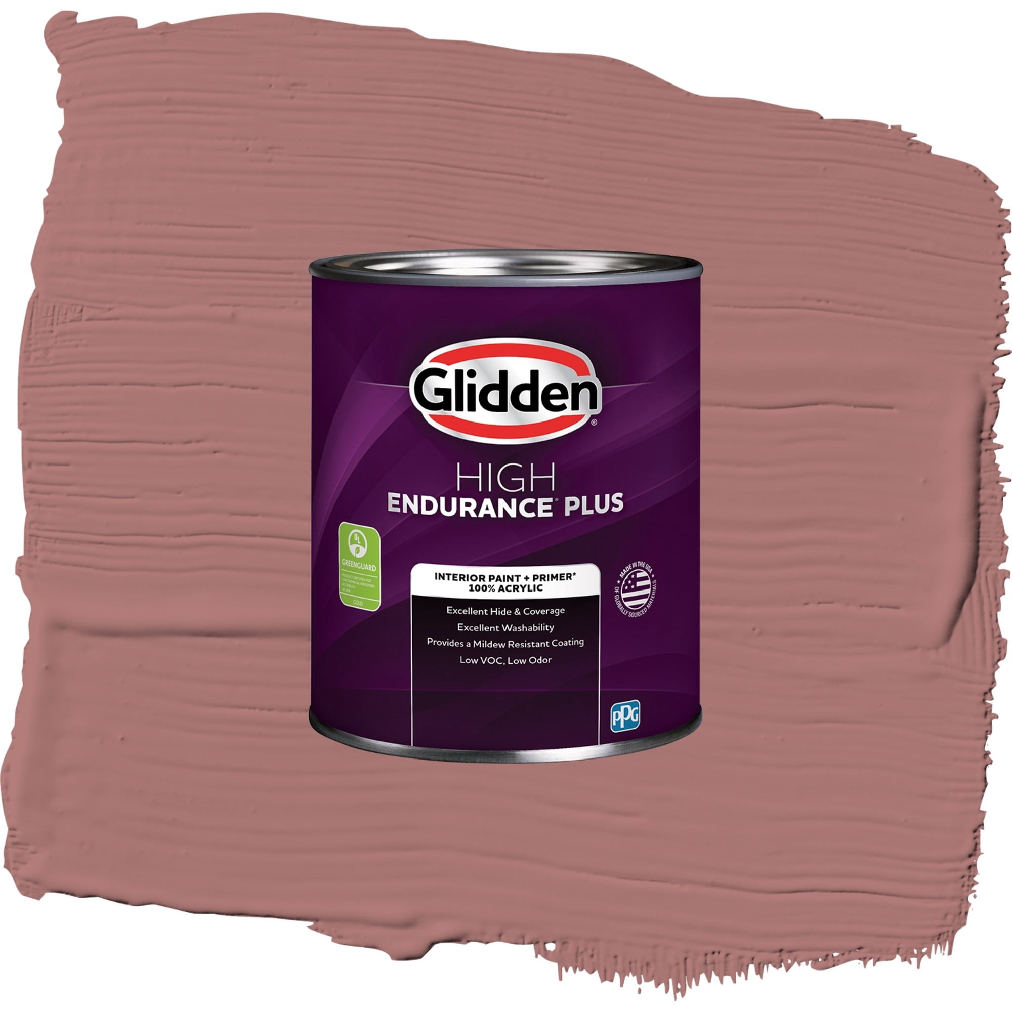Glidden HEP Cinnamon Diamonds / Rose Pink Flat Interior Paint with Primer, 1 Quart