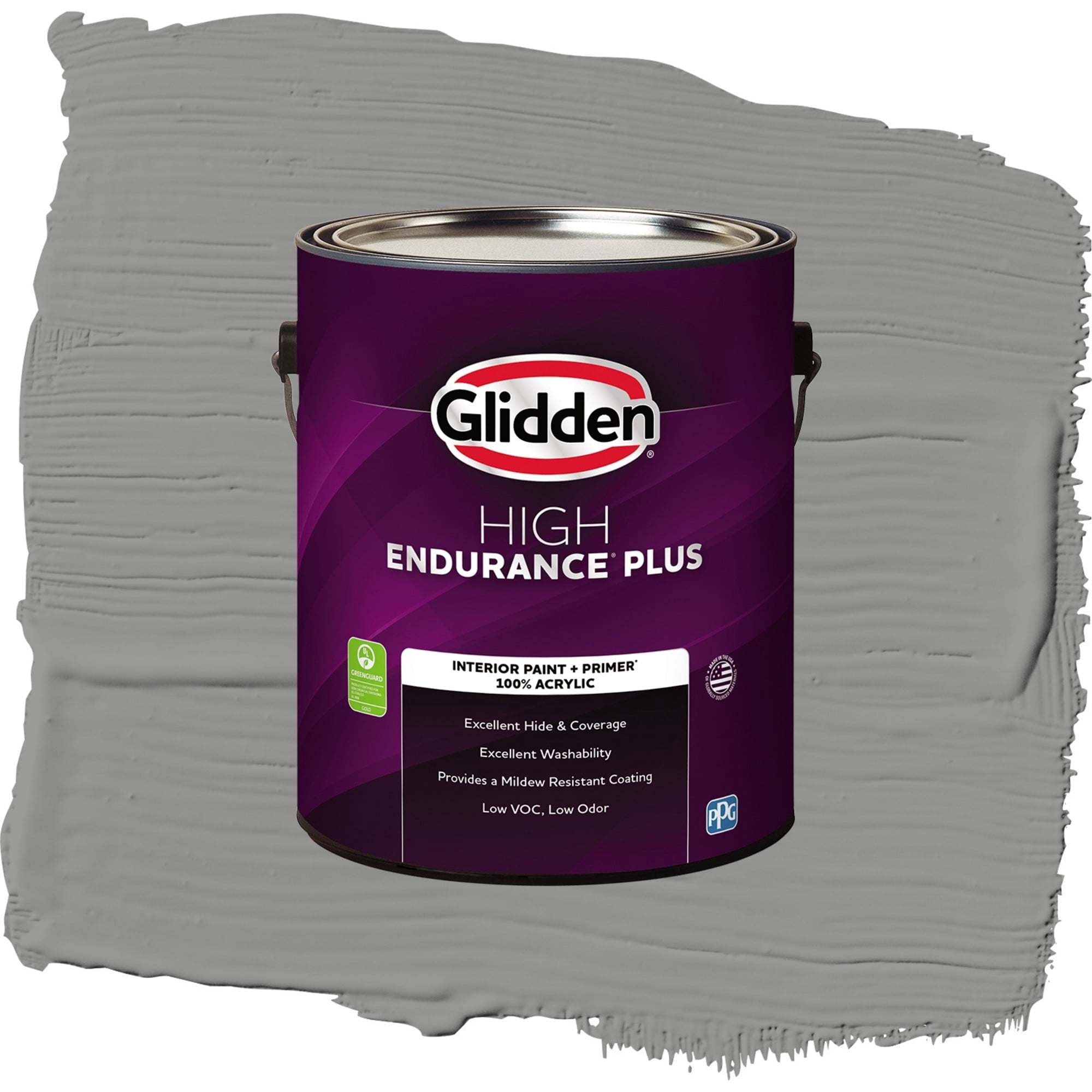 Glidden High Endurance Plus Cloudy Slate Eggshell Interior Paint and Primer, 1 Gallon
