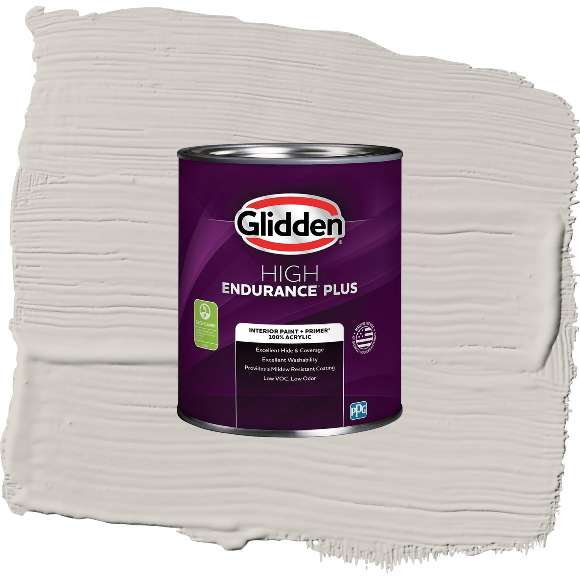Glidden High Endurance Plus Cool Slate Flat Interior Paint and Primer, 1 Quart