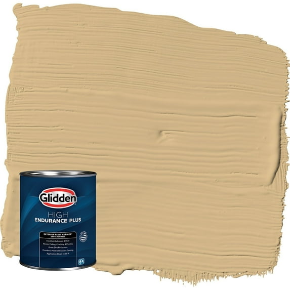 Glidden HEP Craftsman Gold / Yellow Satin Exterior Paint with Primer, 1 Quart
