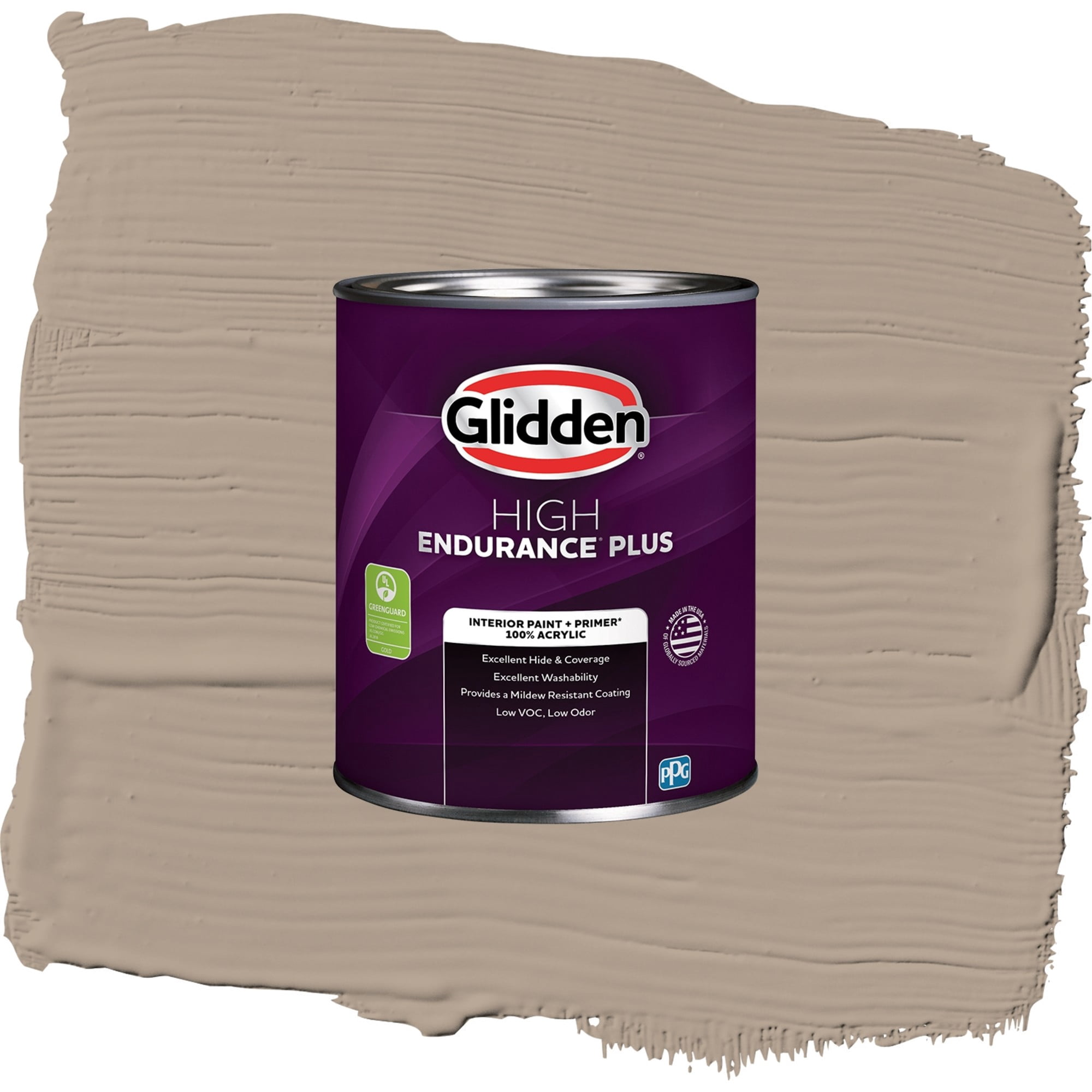 Glidden High Endurance Plus Cuppa Coffee Semi Gloss Interior Paint and Primer, 1 Quart