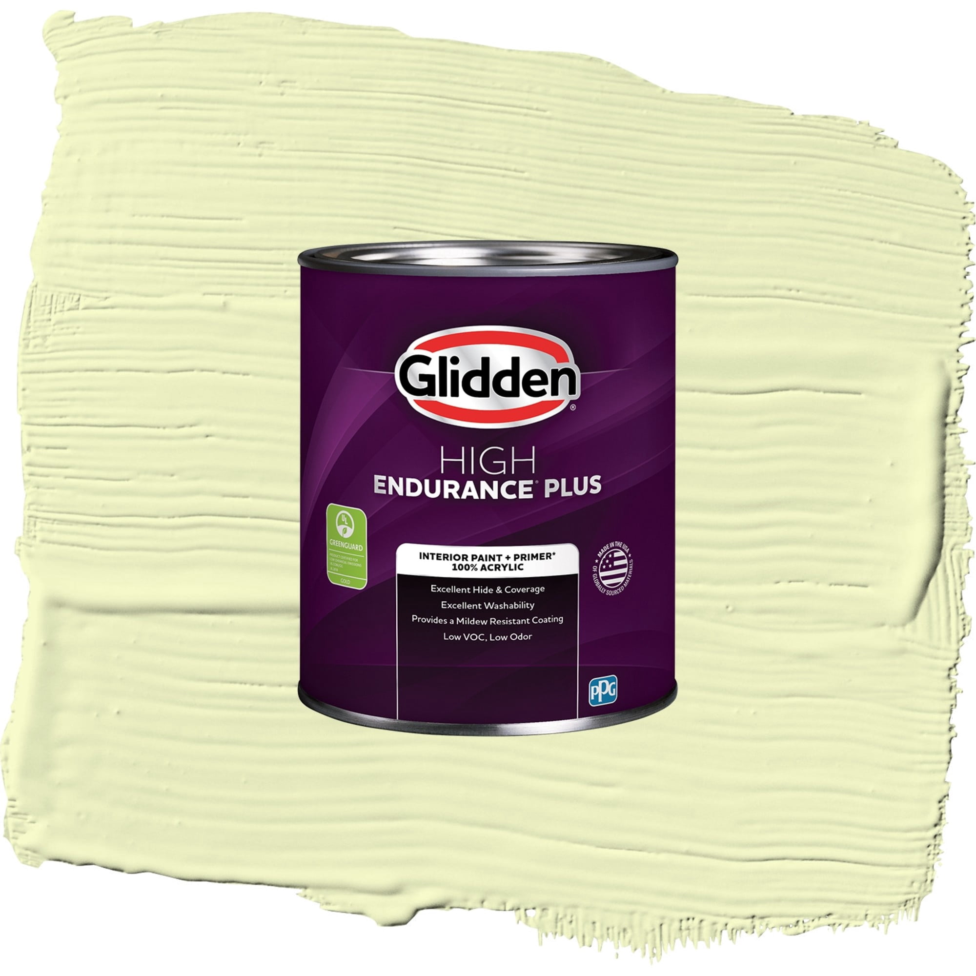Glidden High Endurance Plus Delicate Daisy Flat Interior Paint and Primer, 1 Quart