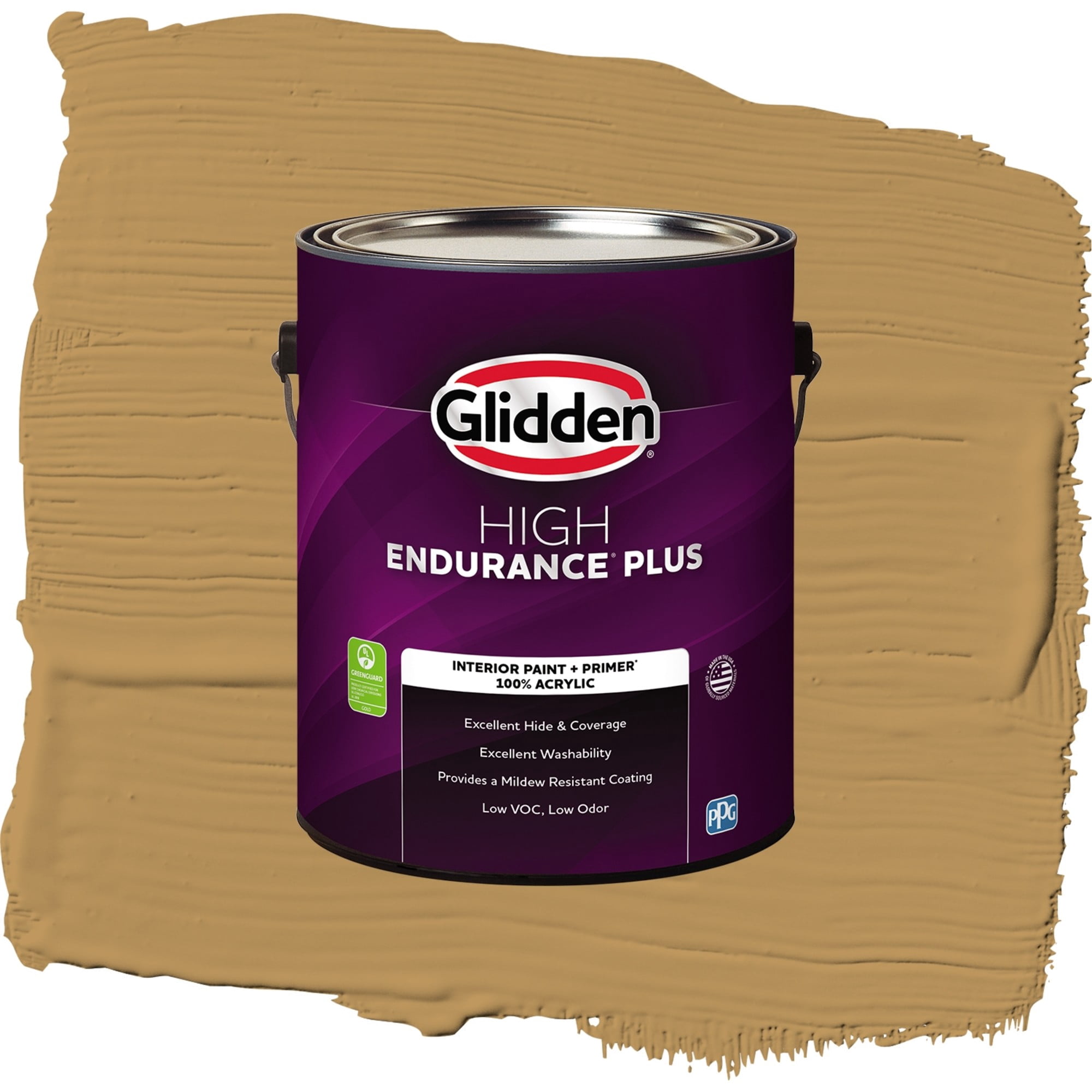 Glidden High Endurance Plus Down To Earth Flat Interior Paint and Primer, 1 Gallon