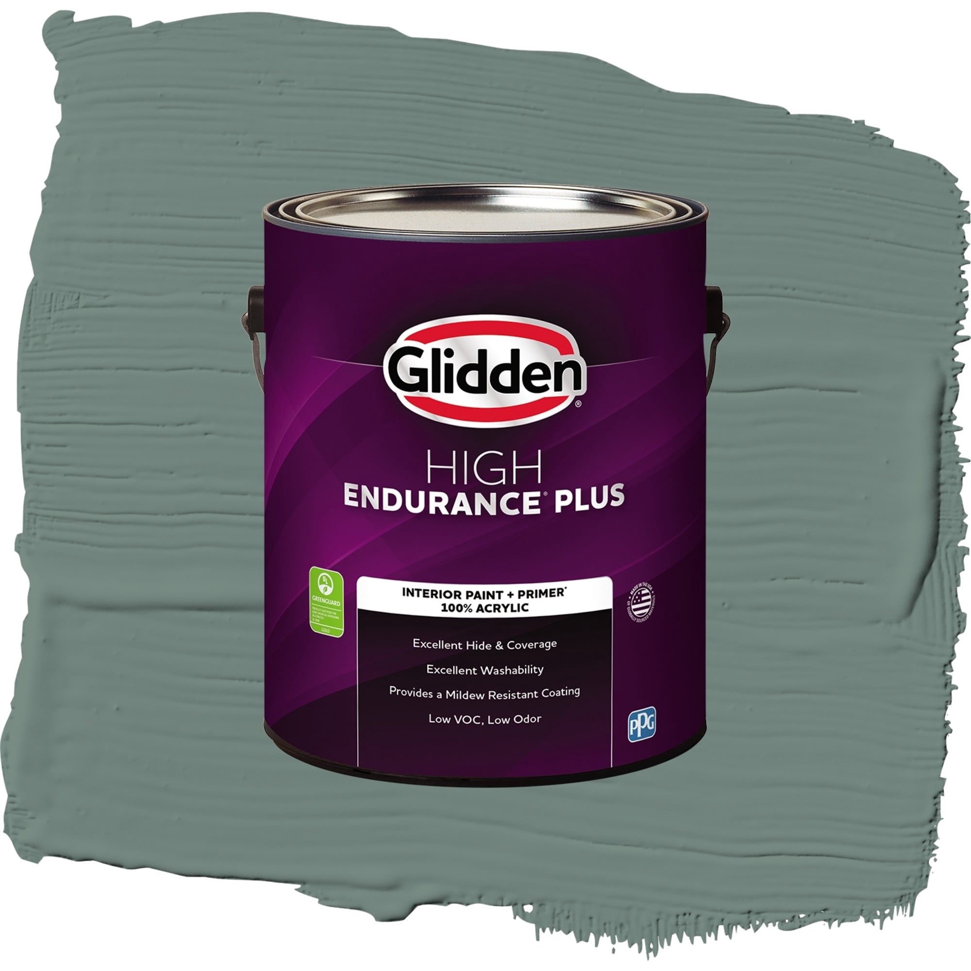 Glidden High Endurance Plus Dwarf Spruce Eggshell Interior Paint and Primer, 1 Gallon