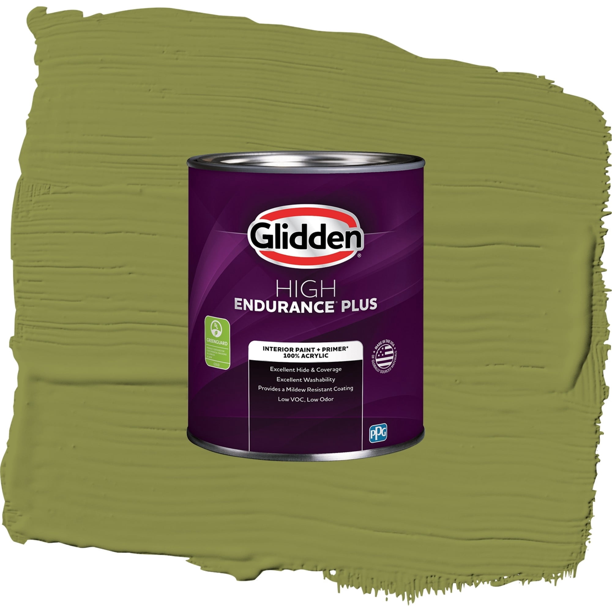 Glidden High Endurance Plus Enough Is Enough Flat Interior Paint and Primer, 1 Quart