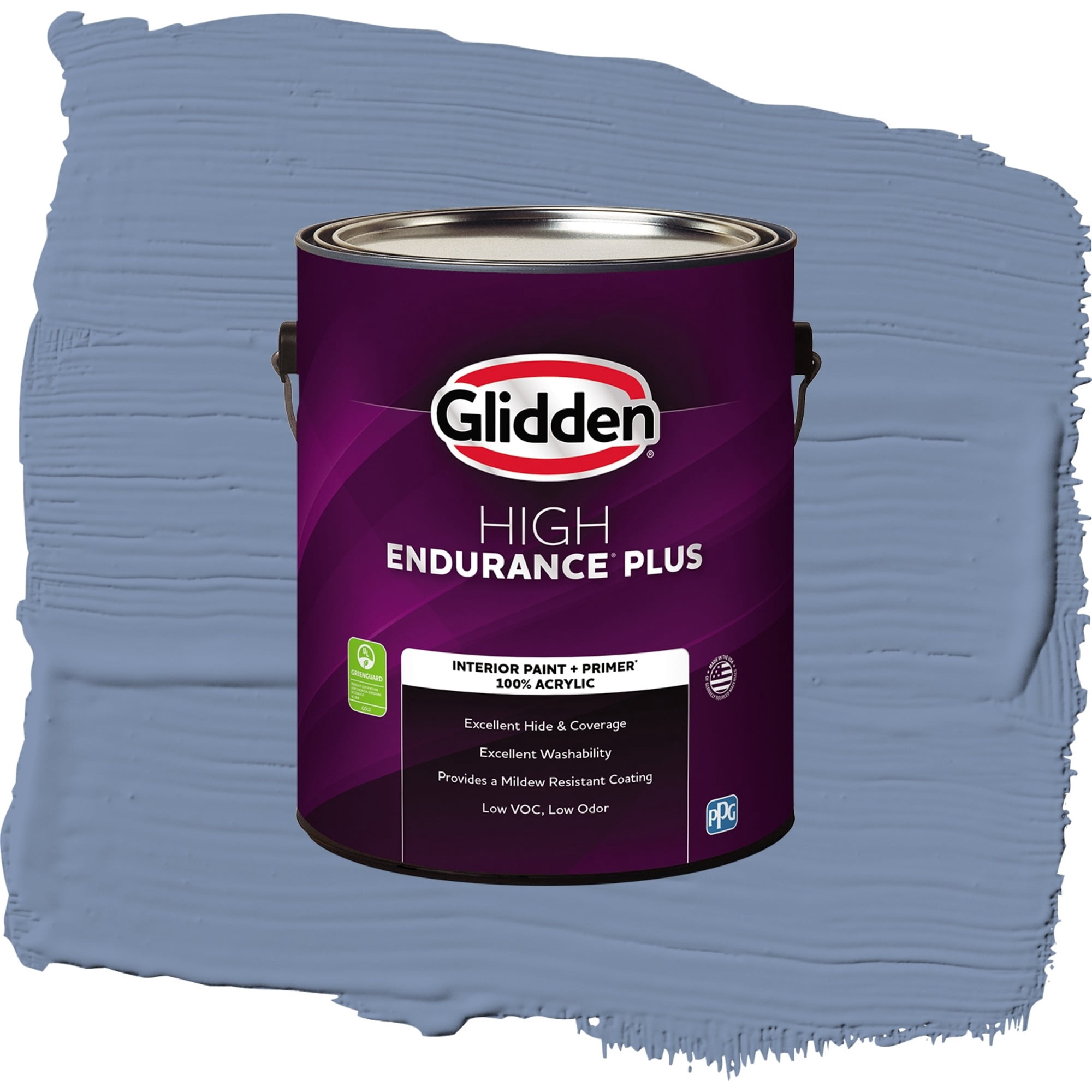 Glidden High Endurance Plus Evening Hush Flat Interior Paint and Primer, 1 Gallon