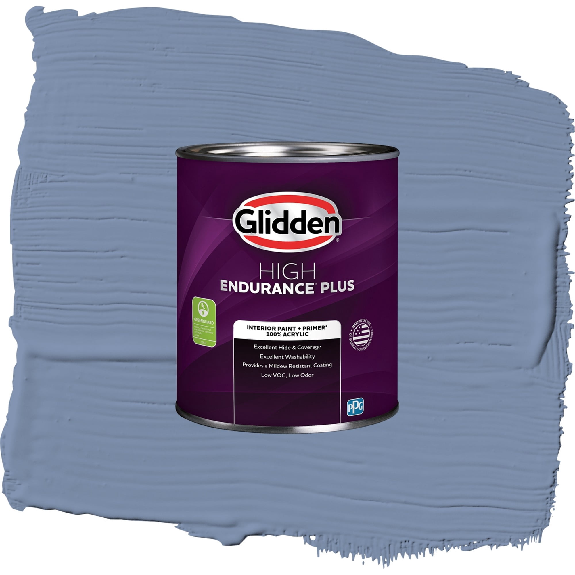 Glidden High Endurance Plus Evening Hush Flat Interior Paint and Primer, 1 Quart