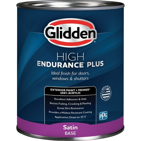Glidden HEP Tintable Base Semi-Gloss Exterior Paint with Primer, 1 Quart