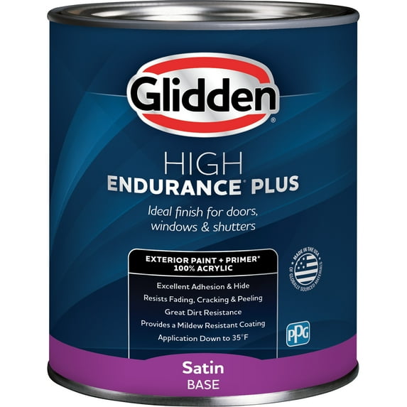 Glidden HEP Exterior Paint & Primer All-In-One, Tintable, Semi-Gloss, 1 Quart