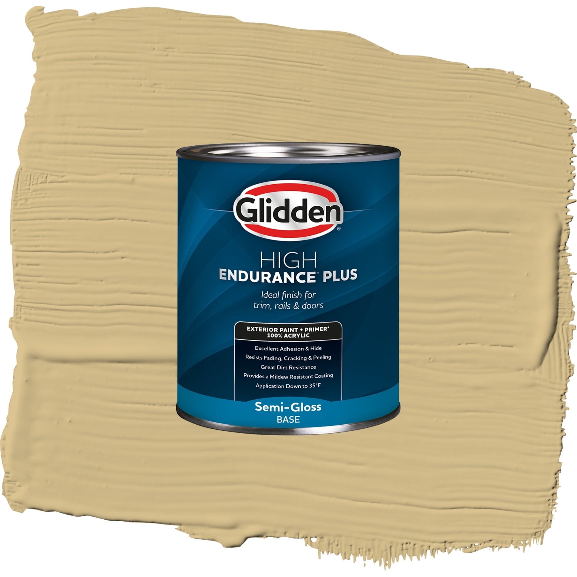 Glidden High Endurance Plus Appalachian Trail Satin Exterior Paint and Primer, 1 Quart