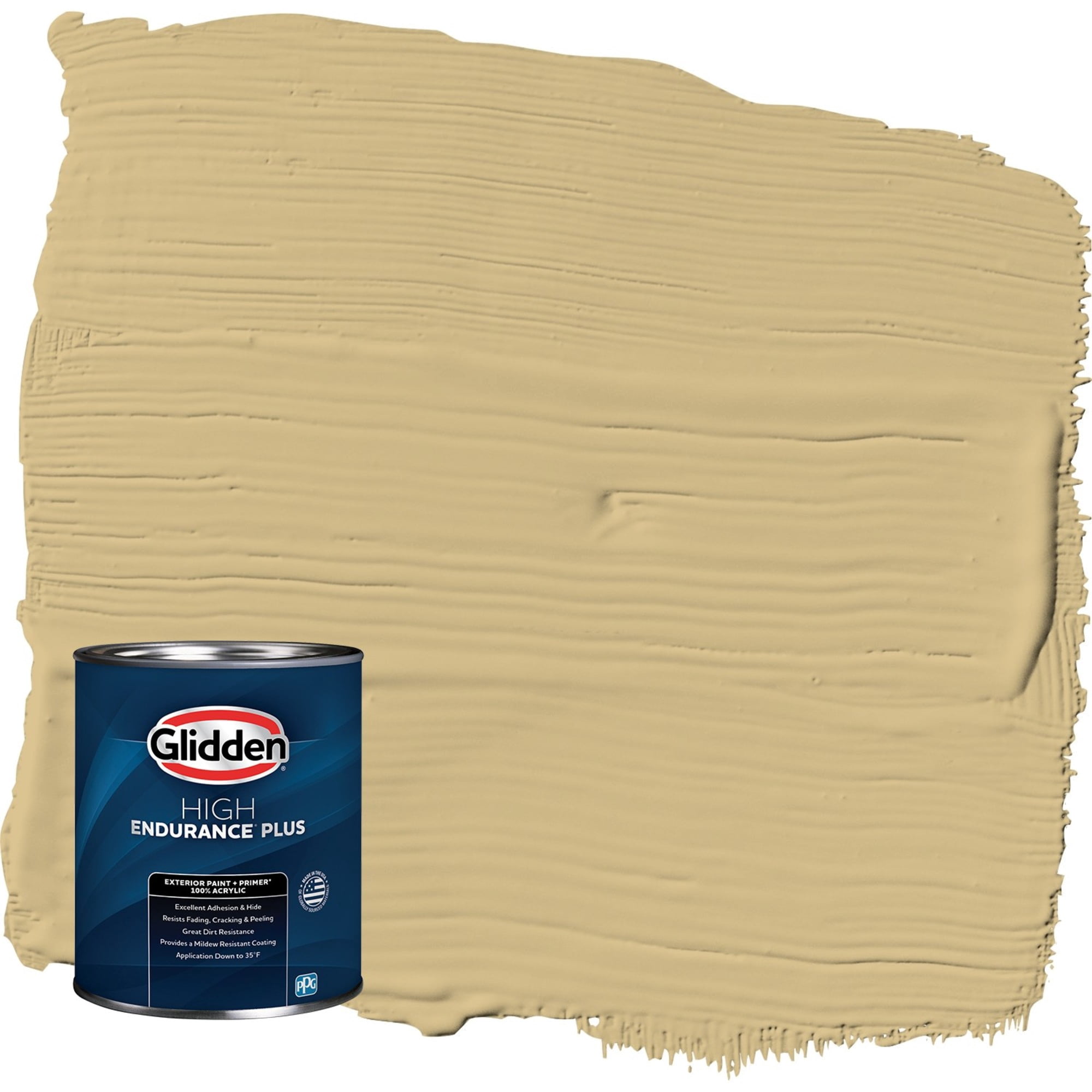 Glidden HEP Appalachian Trail / Yellow Semi-Gloss Exterior Paint with Primer, 1 Quart