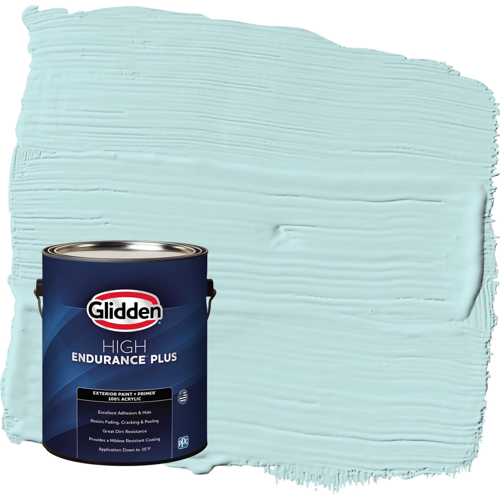 Glidden HEP Aqua Whisper / Blue Semi-Gloss Exterior Paint with Primer, 1 Gallon