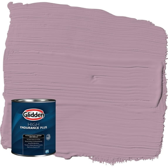 Glidden HEP Ashberry / Purple Satin Exterior Paint with Primer, 1 Quart