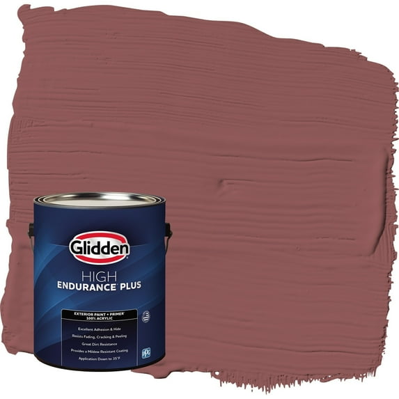 Glidden HEP Barn Door / Red Semi-Gloss Exterior Paint with Primer, 1 Gallon