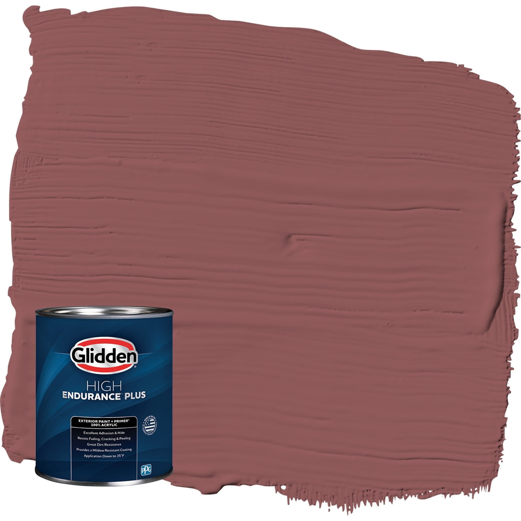 Glidden HEP Barn Door / Red Semi-Gloss Exterior Paint with Primer, 1 Quart