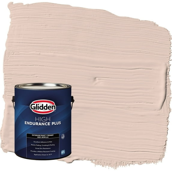 Glidden HEP Belle of the Ball / Pink Flat Exterior Paint with Primer, 1 Gallon