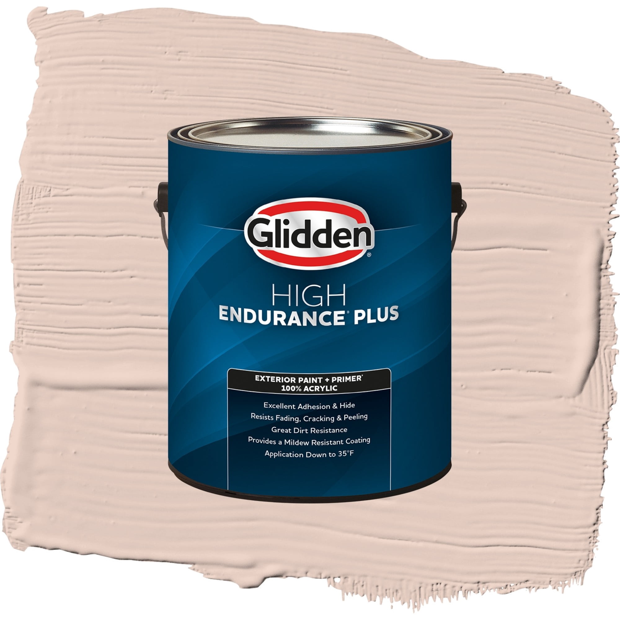 Glidden High Endurance Plus Belle Of The Ball Semi Gloss Exterior Paint and Primer, 1 Gallon