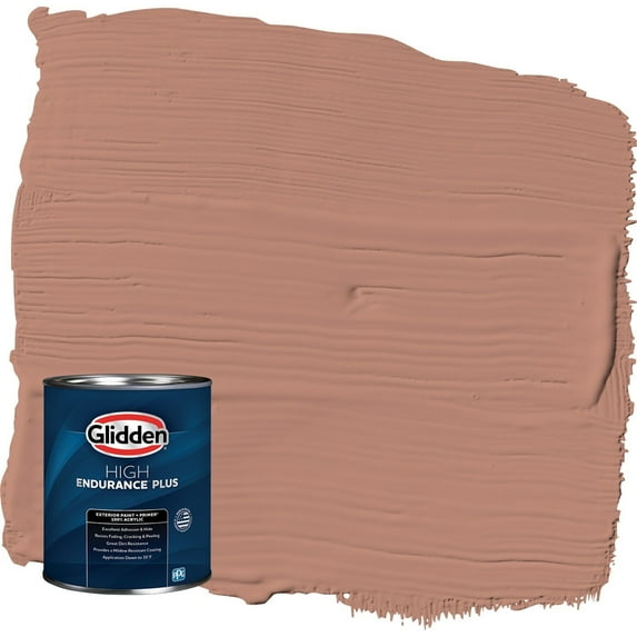 Glidden HEP Big Cypress / Orange Semi-Gloss Exterior Paint with Primer, 1 Quart