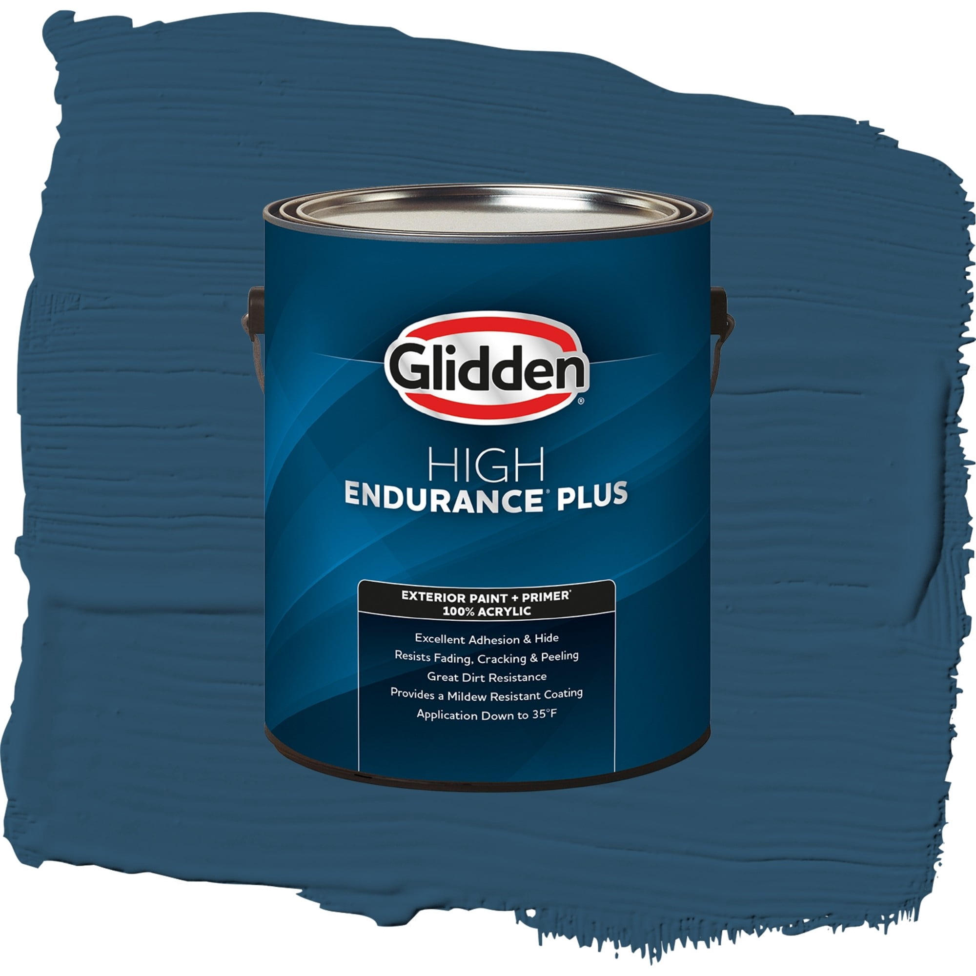 Glidden High Endurance Plus Blue Lava Semi Gloss Exterior Paint and Primer, 1 Gallon