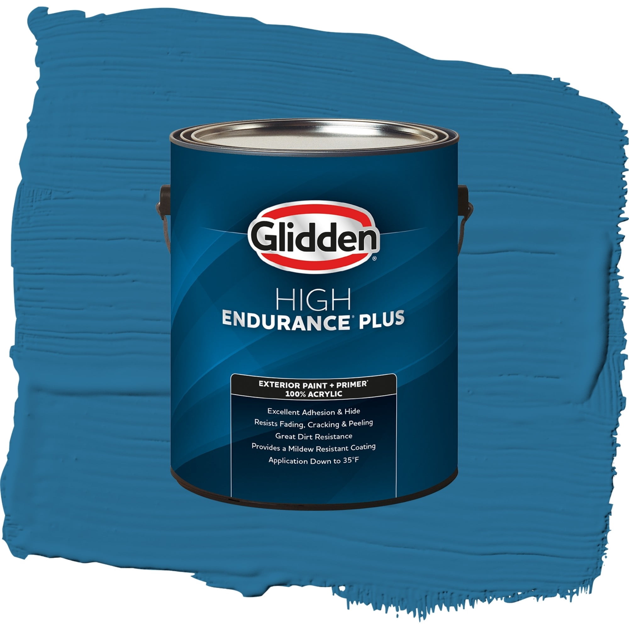 Glidden High Endurance Plus Blue Oasis Flat Exterior Paint and Primer, 1 Gallon
