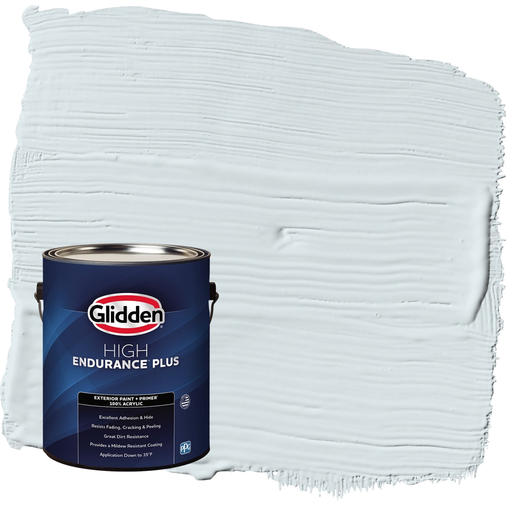 Glidden HEP Blue Smoke / Blue Satin Exterior Paint with Primer, 1 Gallon