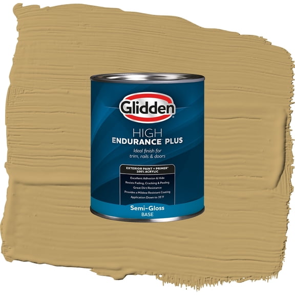 Glidden High Endurance Plus Buffalo Hide Semi Gloss Exterior Paint and Primer, 1 Quart