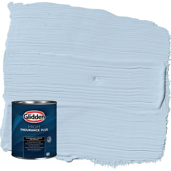 Glidden HEP C'est La Vie / Blue Semi-Gloss Exterior Paint with Primer, 1 Quart