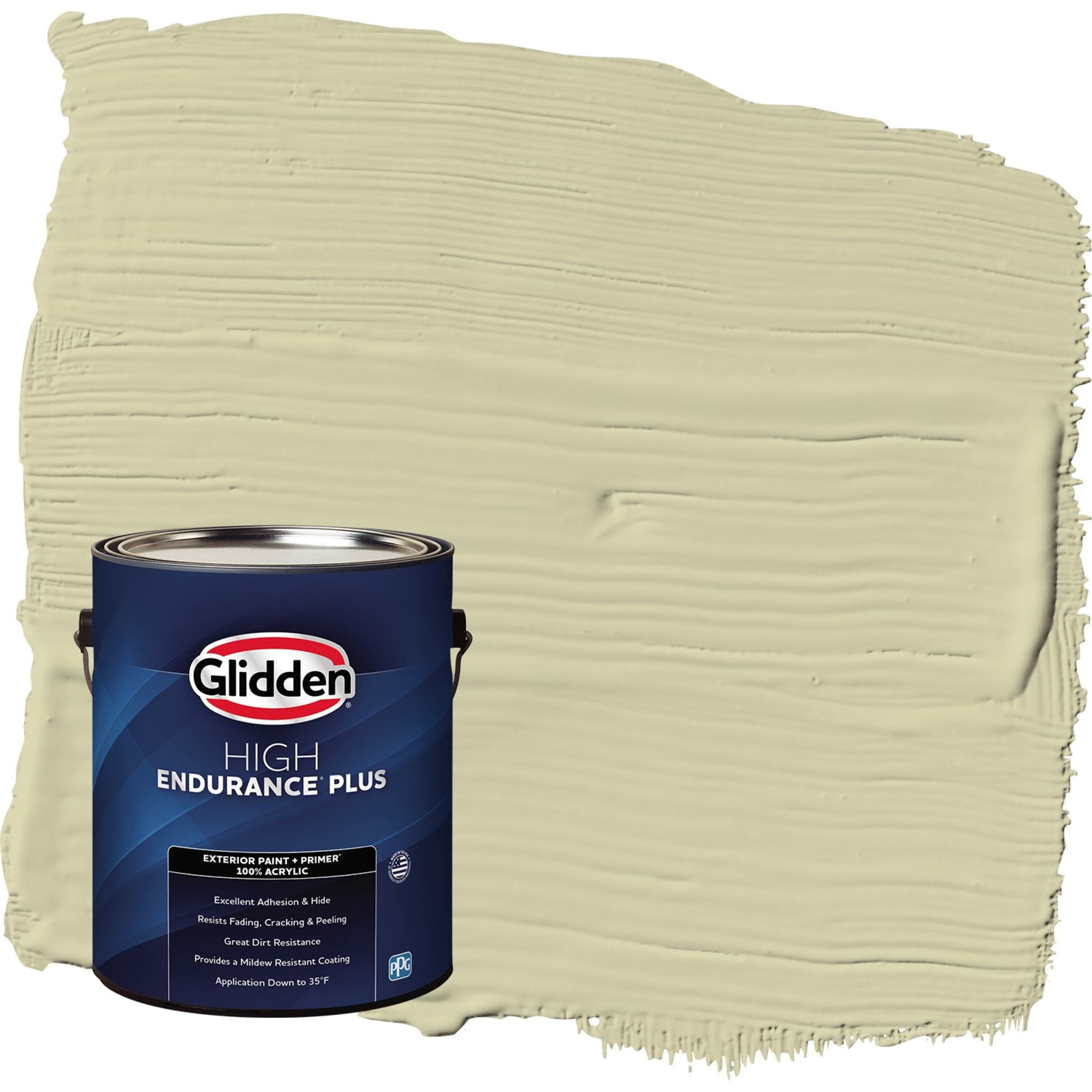 Glidden HEP Canary Grass / Green Flat Exterior Paint with Primer, 1 Gallon