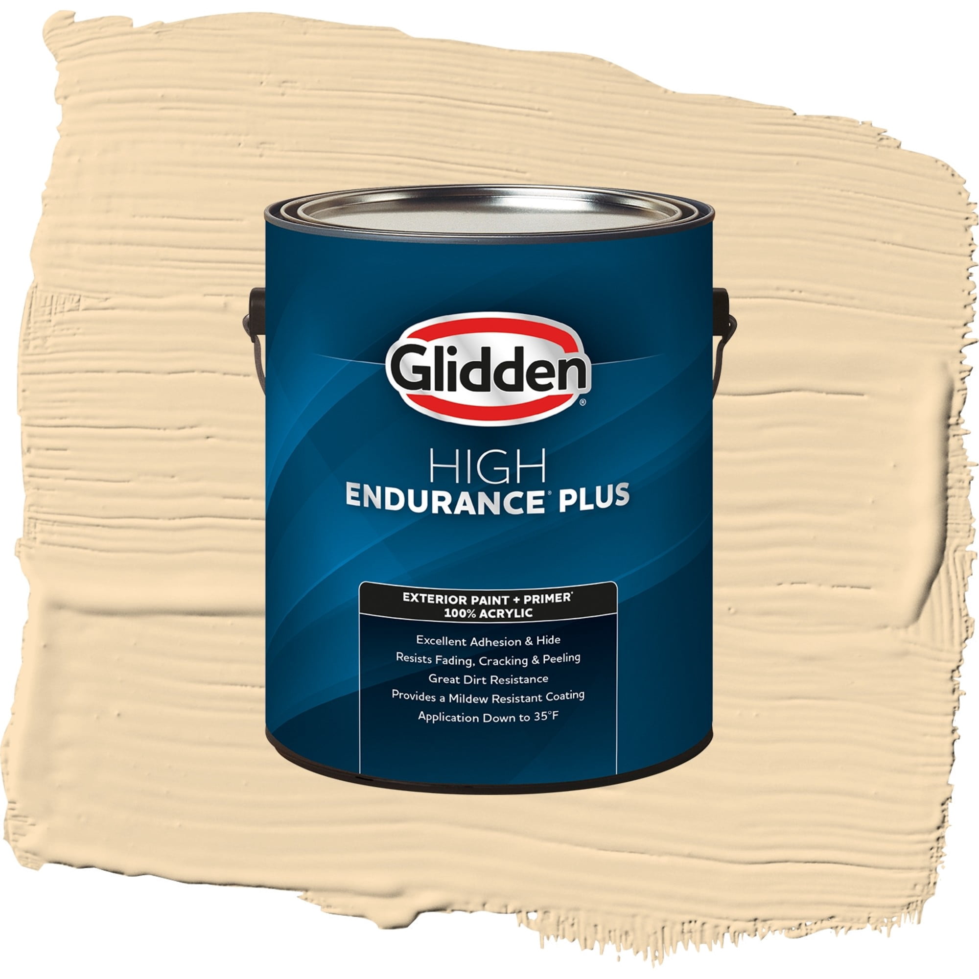 Glidden High Endurance Plus Chai Tea Latte Satin Exterior Paint and Primer, 1 Gallon