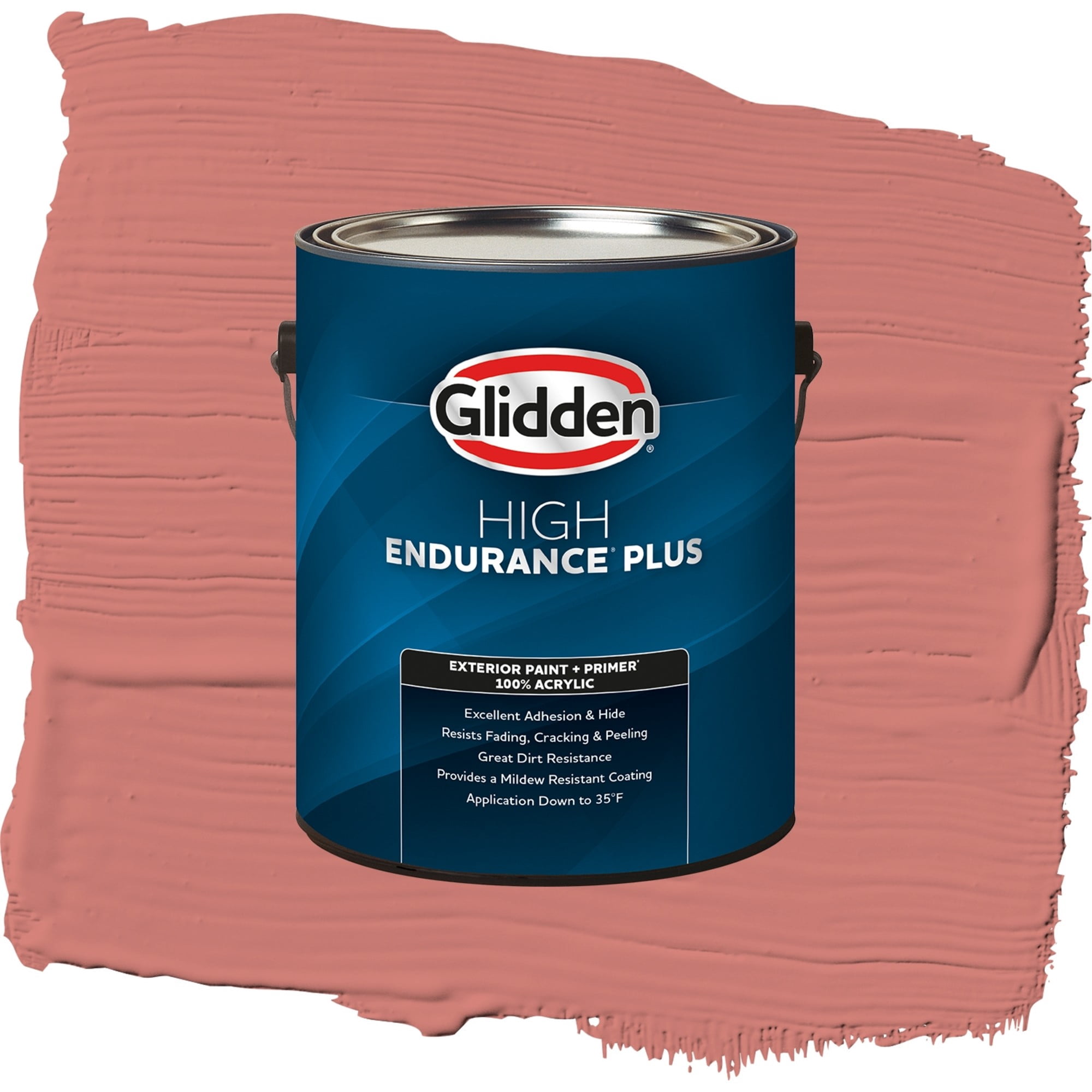 Glidden High Endurance Plus Chili Pepper Semi Gloss Exterior Paint and Primer, 1 Gallon
