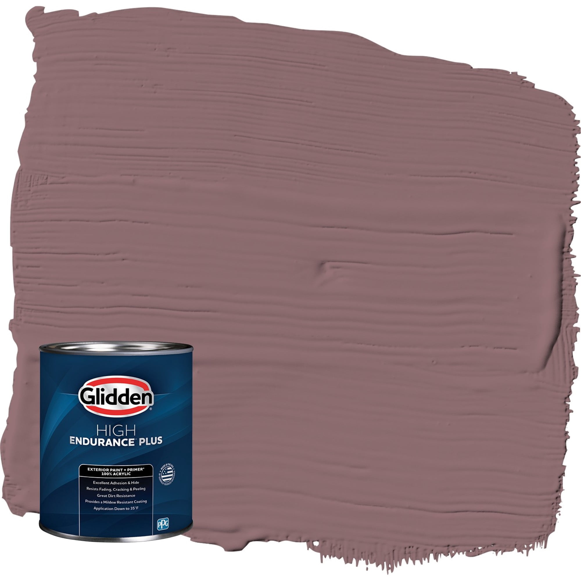 Glidden HEP Chocolate Sparkle / Purple Satin Exterior Paint with Primer, 1 Quart