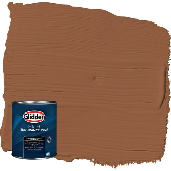 Glidden HEP Cinnamon Spice / Orange Semi-Gloss Exterior Paint with Primer, 1 Quart