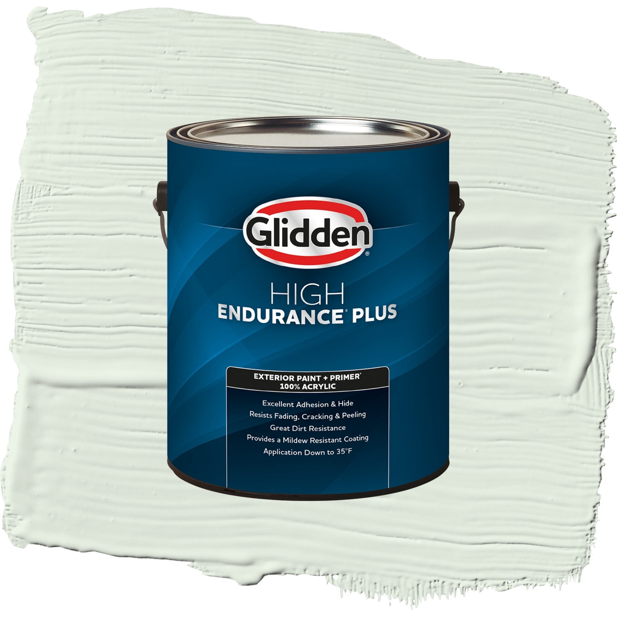 Glidden High Endurance Plus Cloudy Day Satin Exterior Paint and Primer, 1 Gallon