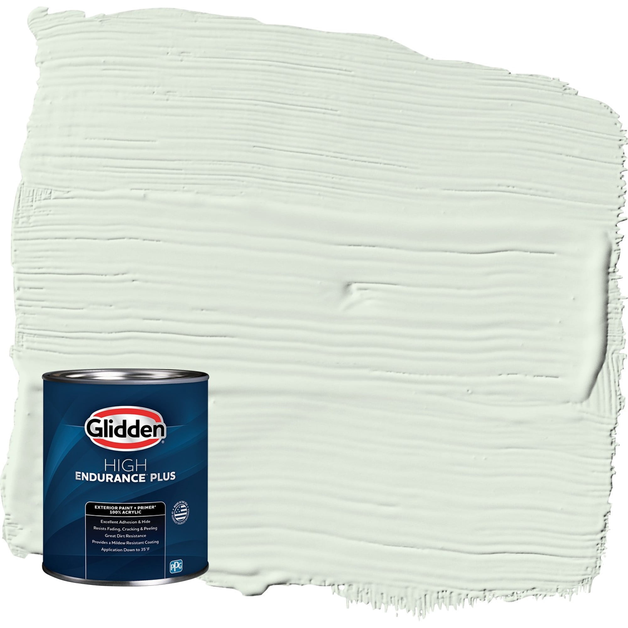 Glidden HEP Cloudy Day / Green Semi-Gloss Exterior Paint with Primer, 1 Quart
