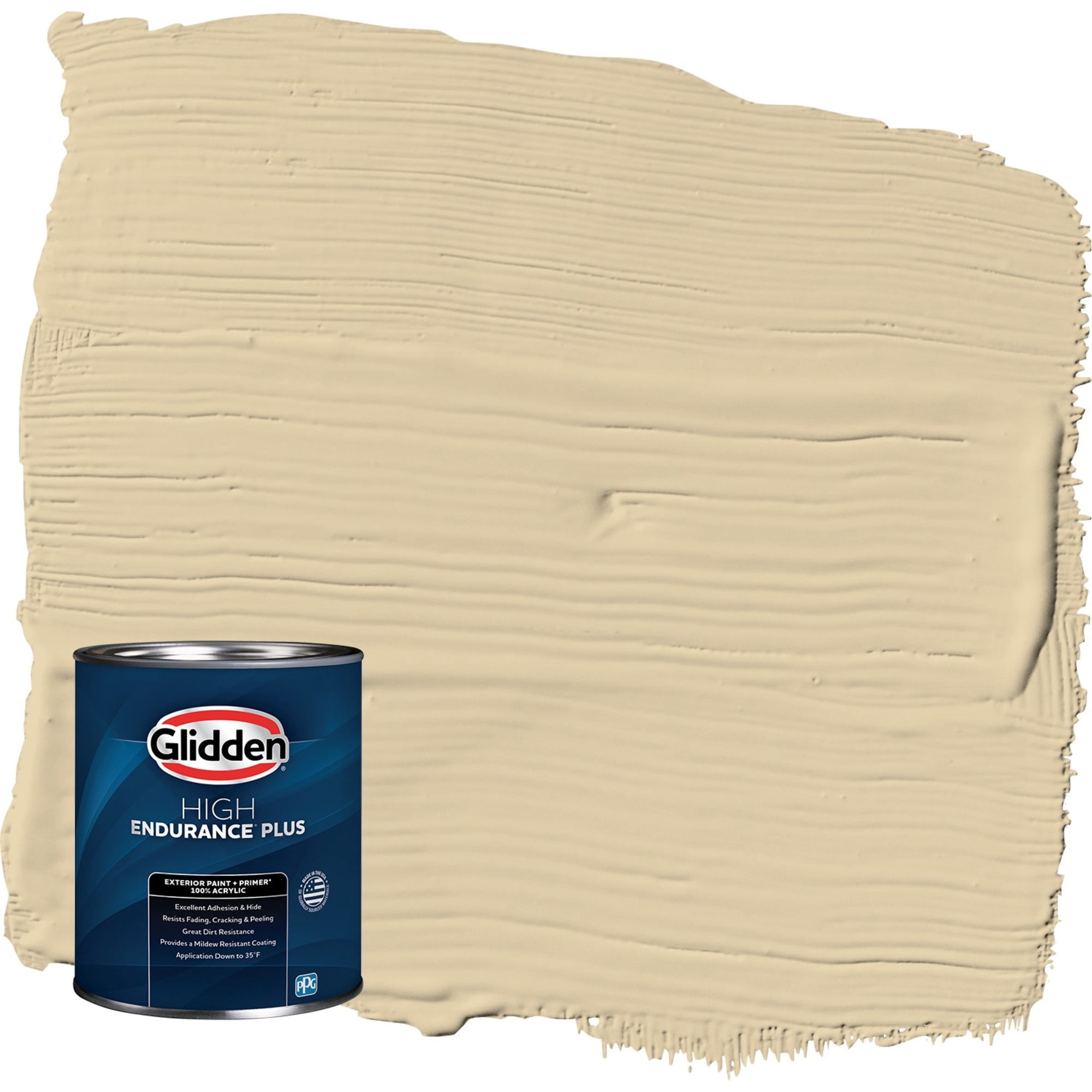 Glidden HEP Cookie Dough / Beige Semi-Gloss Exterior Paint with Primer, 1 Quart