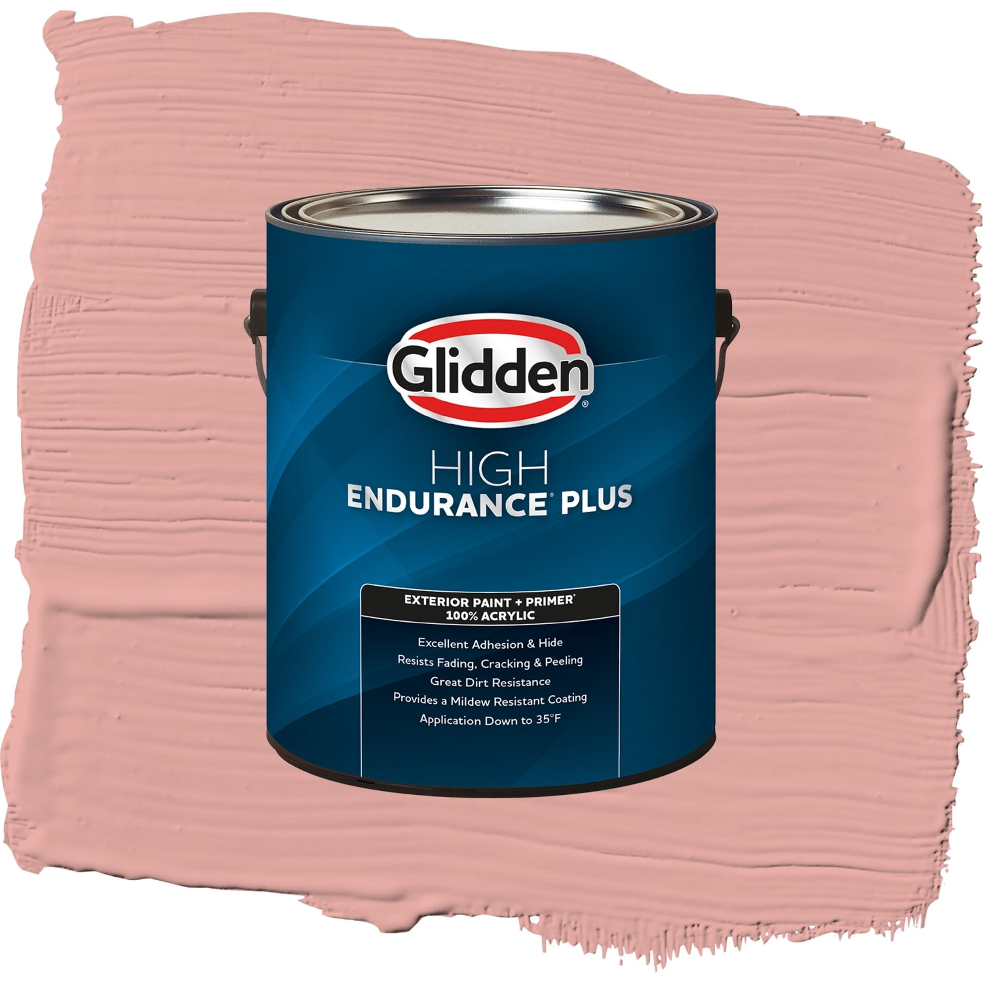 Glidden High Endurance Plus Coral Cove Flat Exterior Paint and Primer, 1 Gallon