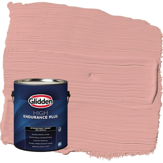 Glidden HEP Coral Cove / Orange Satin Exterior Paint with Primer, 1 Gallon