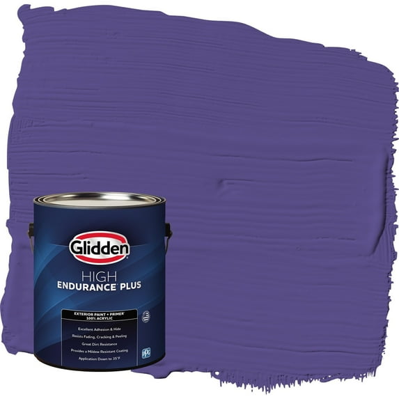Glidden HEP Eggplant / Purple Semi-Gloss Exterior Paint with Primer, 1 Gallon